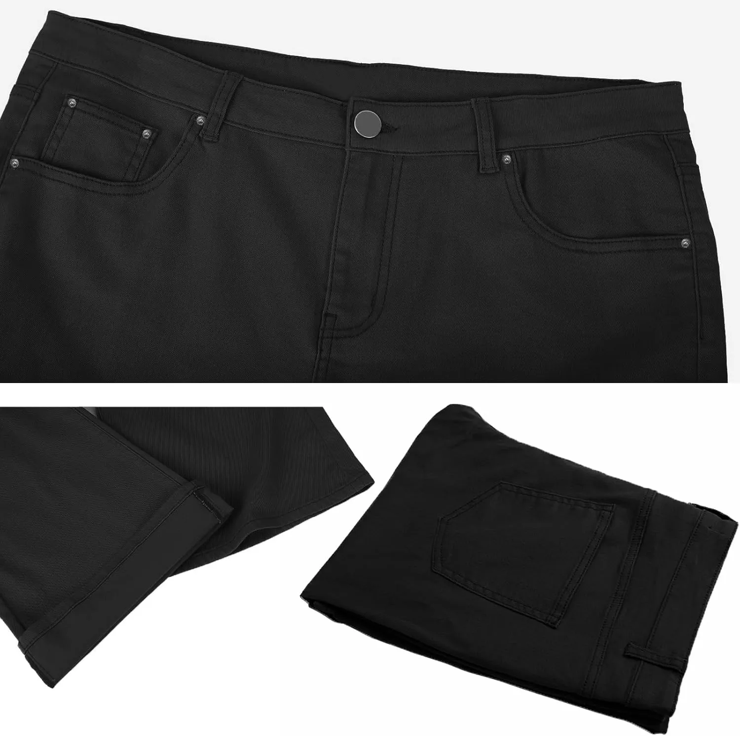 70SFUSION Men's Relaxed Fit Vintage Jeans, Classic 70s Style Bell Bottom Denim Pants