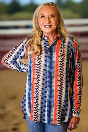 APNY Western Flair Half Button-Up Pullover Tunic
