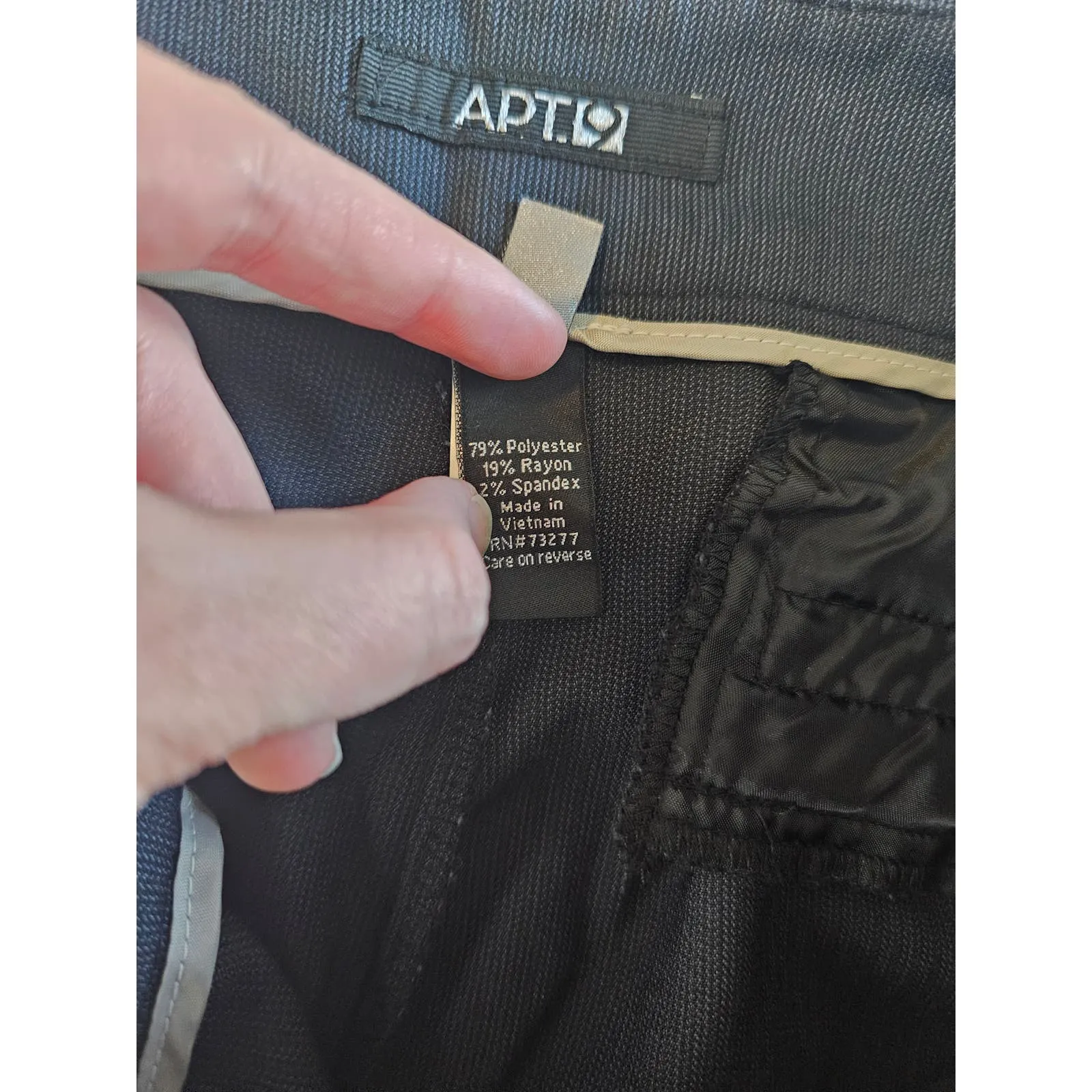 Apt 9 Womens Sz 14 Slim Leg Dress Pants Dark Navy Blue