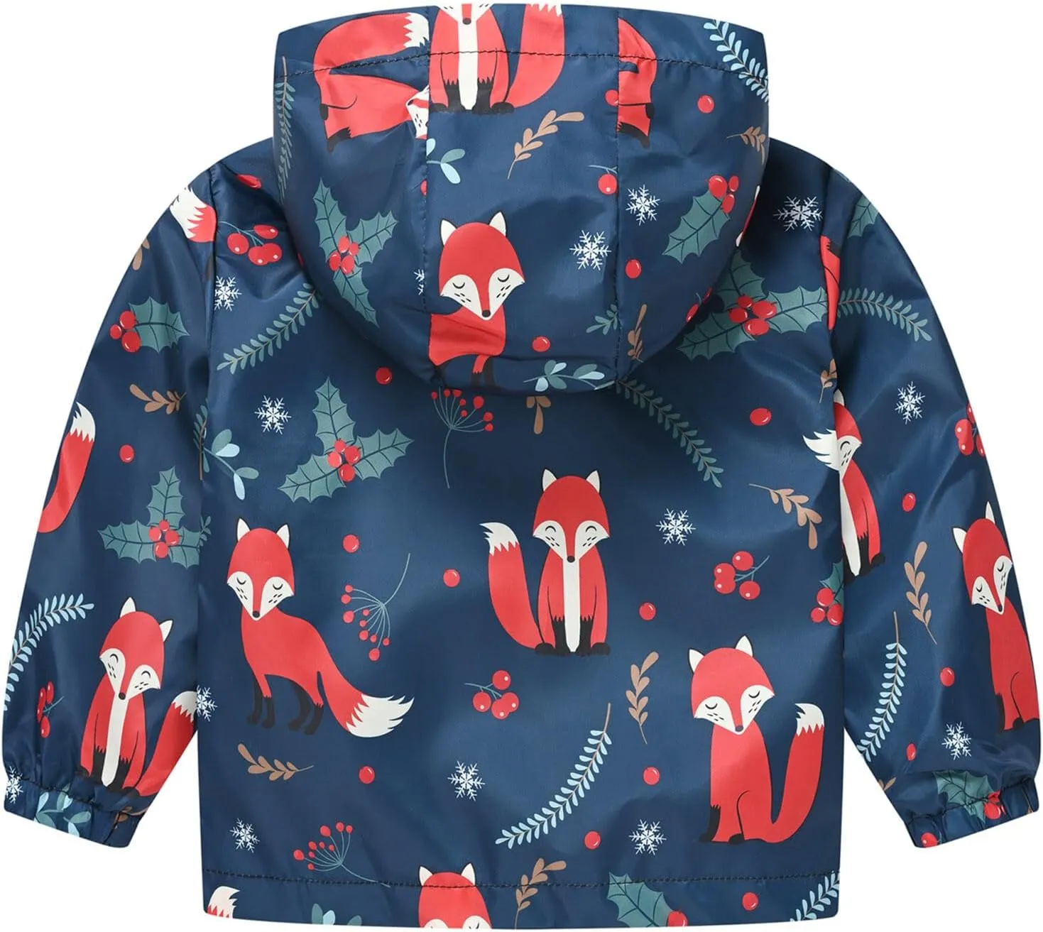 AUBIG Kids Lightweight Windbreaker Zipper Hooded Jackets Coat Long Sleeve Cartoon Print Trench Spring Fall Outerwear