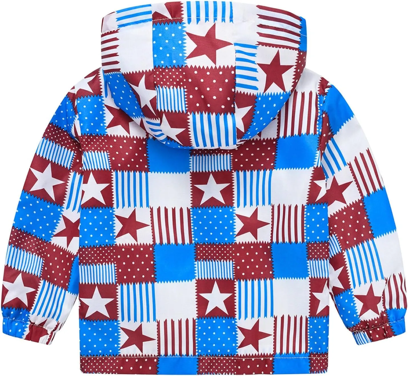 AUBIG Kids Lightweight Windbreaker Zipper Hooded Jackets Coat Long Sleeve Cartoon Print Trench Spring Fall Outerwear