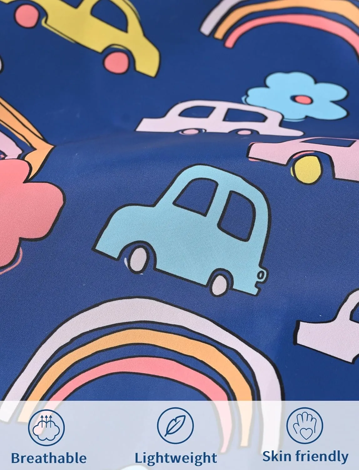 AUBIG Kids Lightweight Windbreaker Zipper Hooded Jackets Coat Long Sleeve Cartoon Print Trench Spring Fall Outerwear