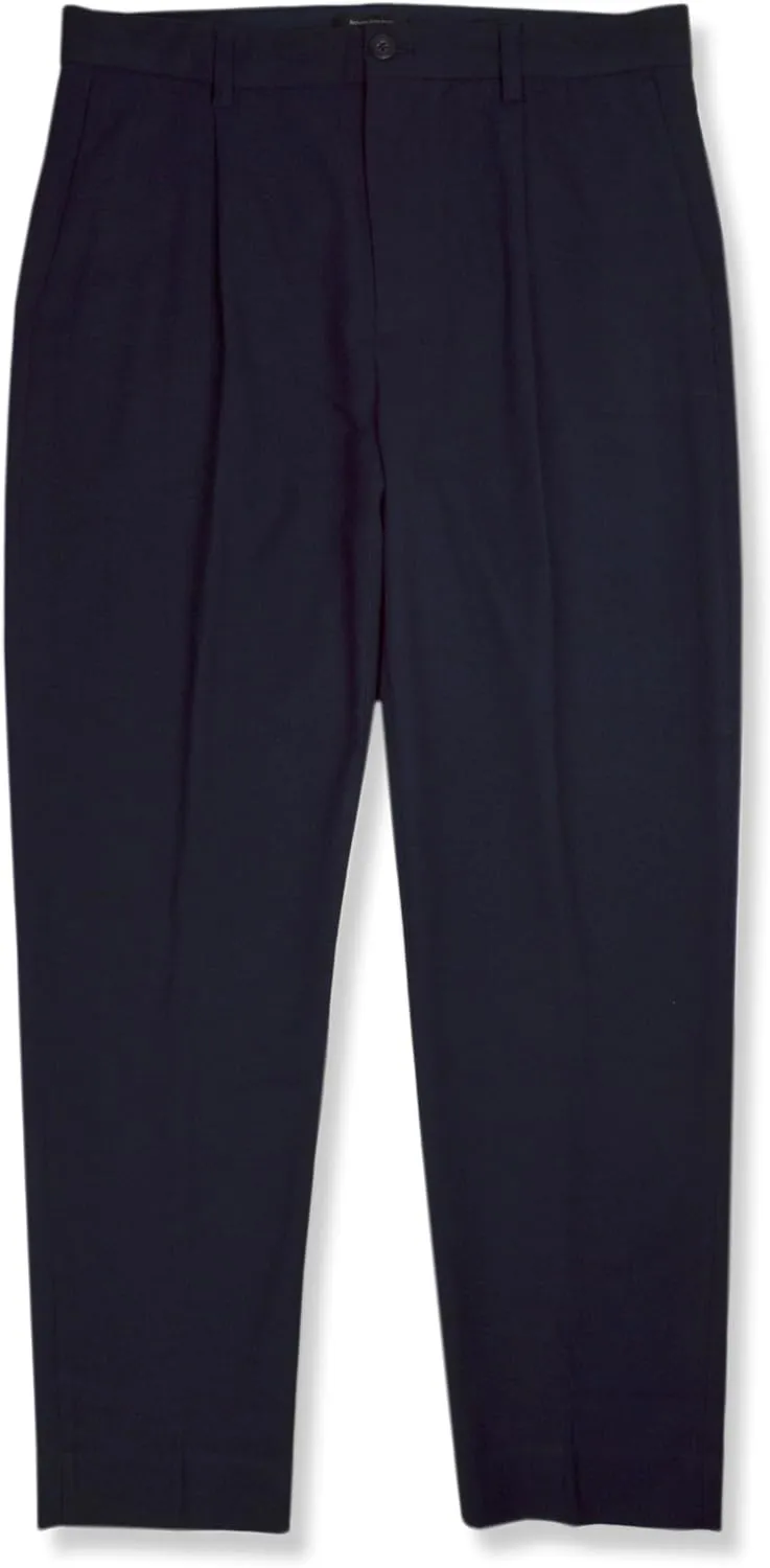 Banana Republic Mens 583379 Relaxed Fit Brushed Cotton Pleated Pants,