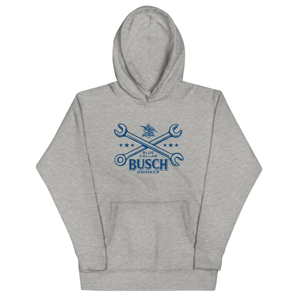Blue Collar Busch Beer Drinker Hoodie