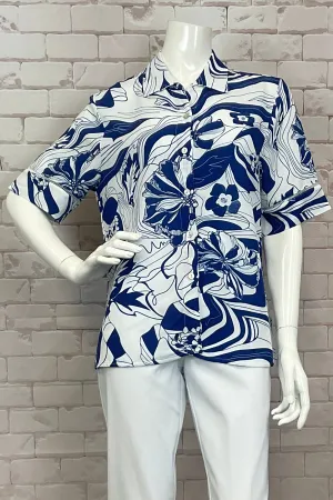 BLUE LOTUS SS BLOUSE
