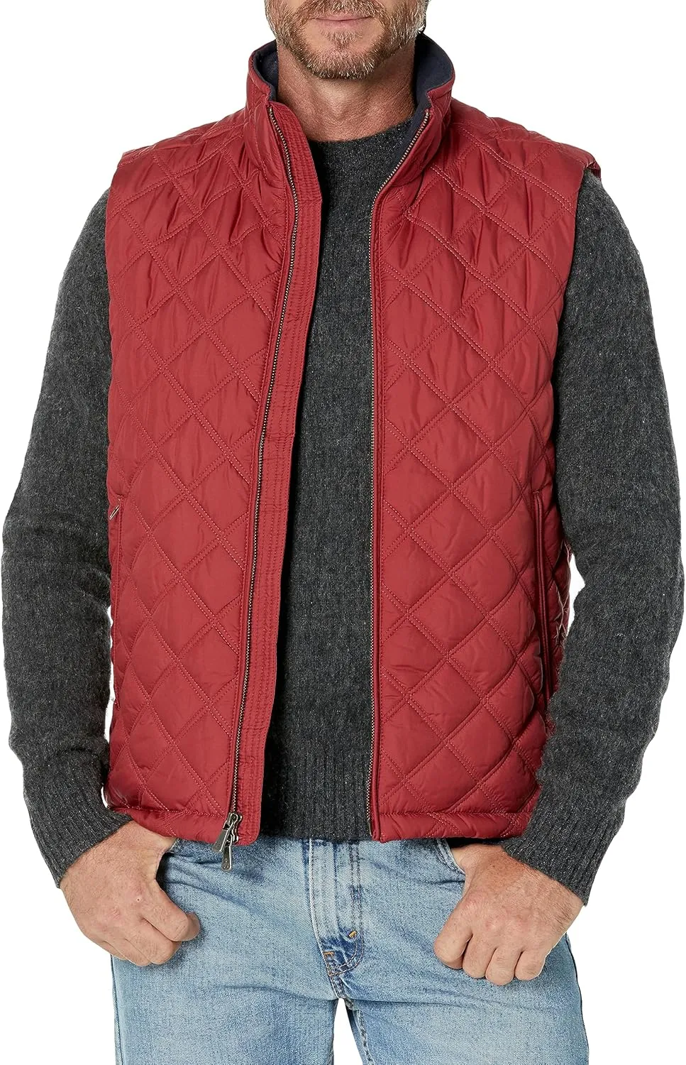Brooks Brothers Men's Diamond Quilted Vest