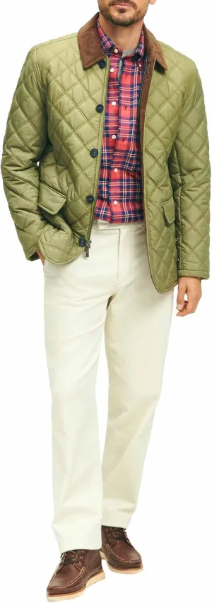 Brooks Brothers Men's Diamond Quilted Walking Coat