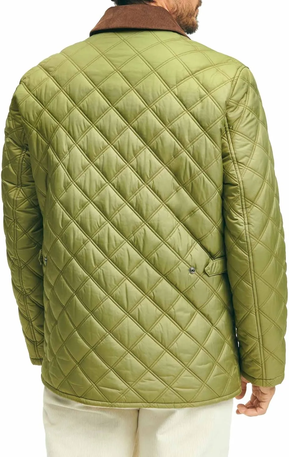 Brooks Brothers Men's Diamond Quilted Walking Coat
