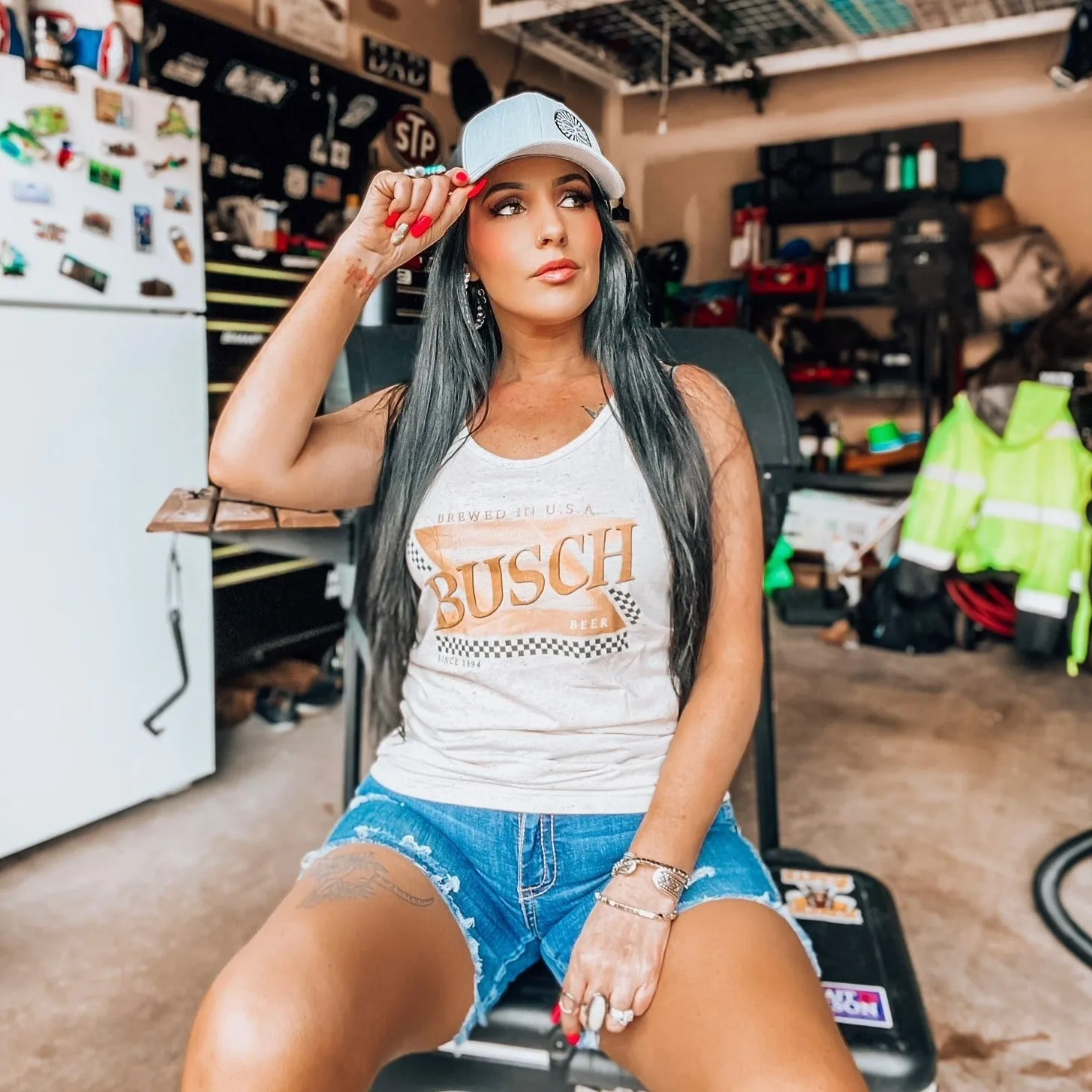 Busch Beer Retro Gold Racing Tank Top
