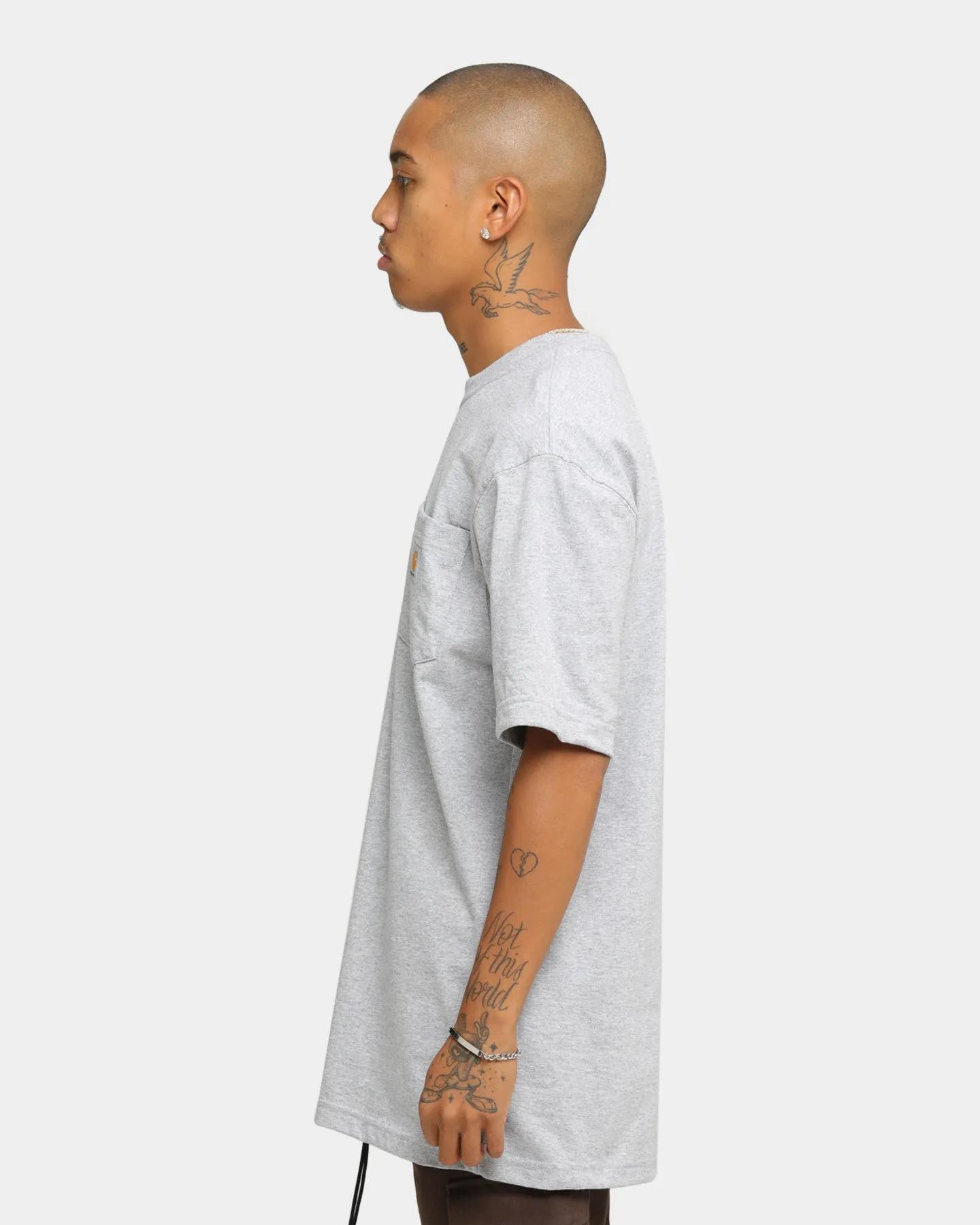 Carhartt Men's Carhartt Pocket Short Sleeve T-Shirt Heather Grey