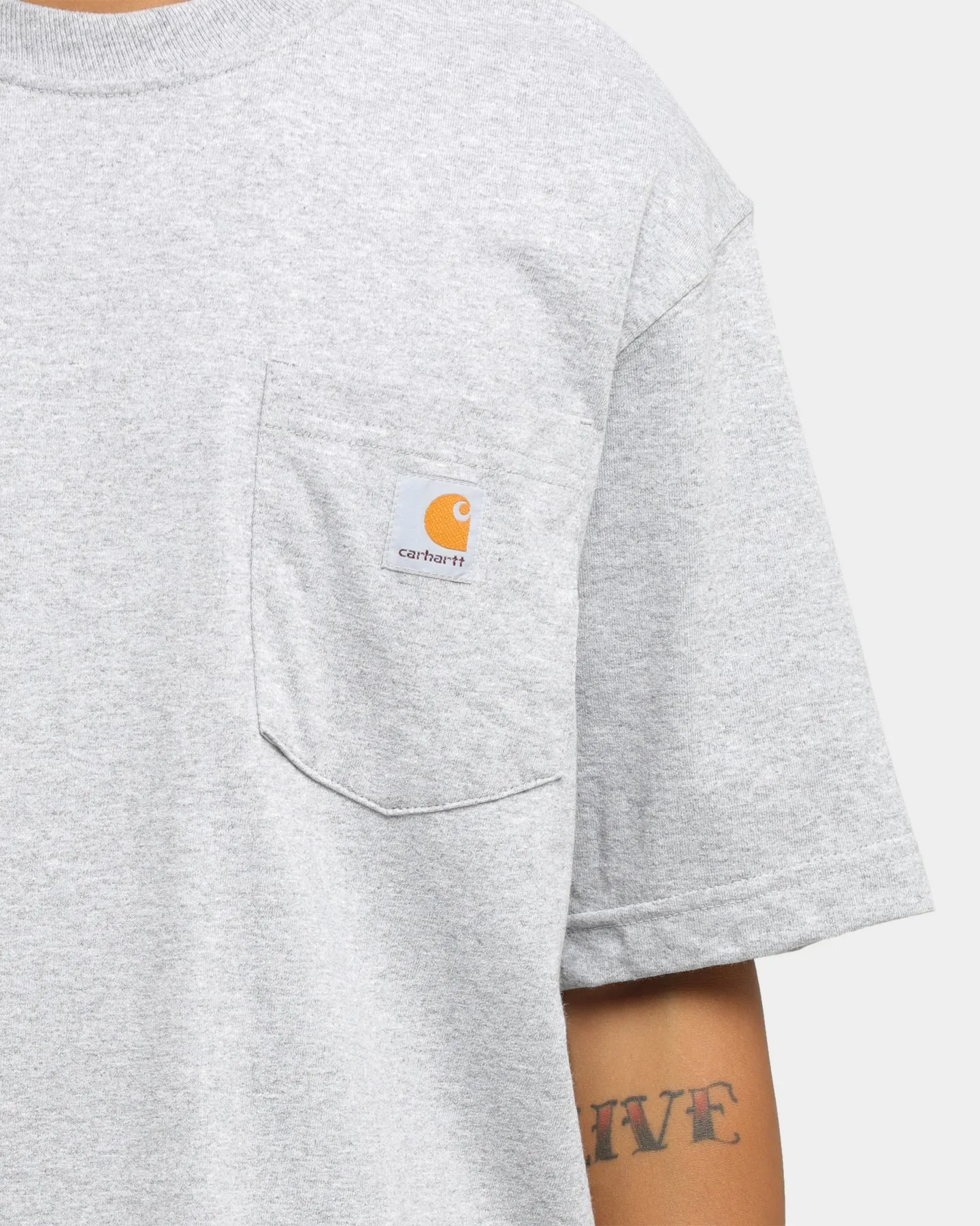 Carhartt Men's Carhartt Pocket Short Sleeve T-Shirt Heather Grey