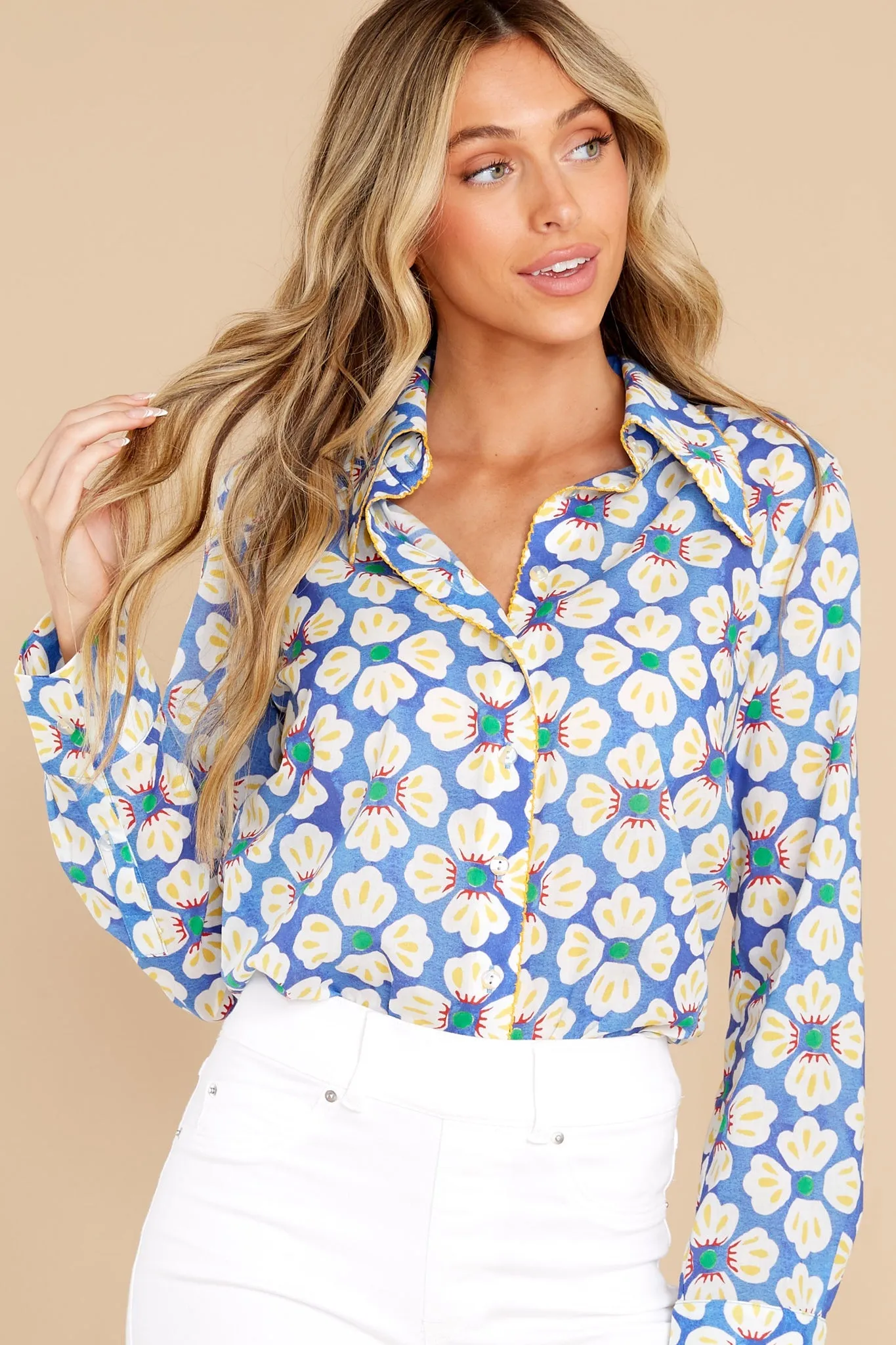 Carmela Lirio Celeste Blouse