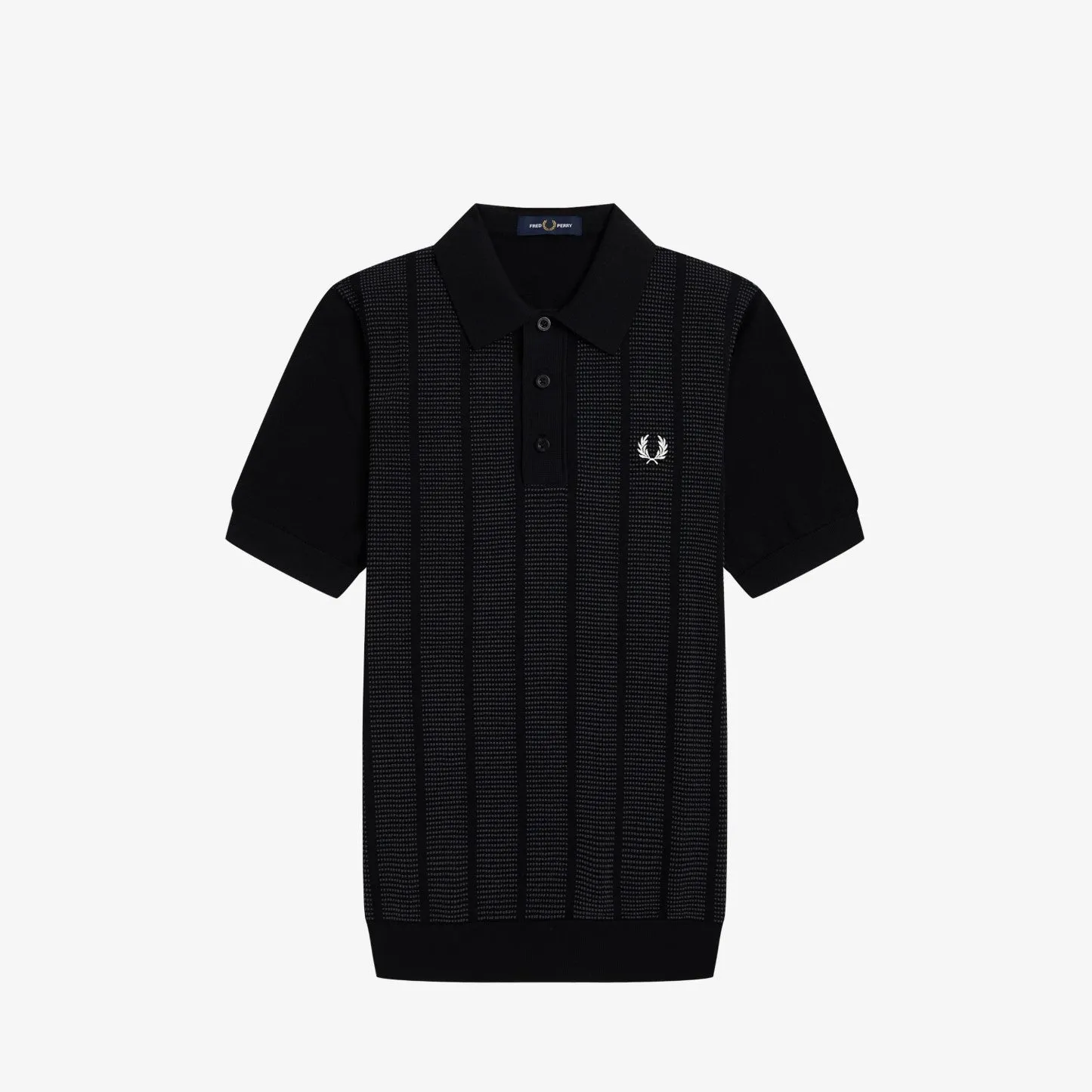 Contract Stitch Knitted Shirt (Black)