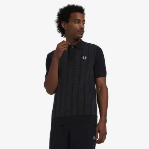 Contract Stitch Knitted Shirt (Black)