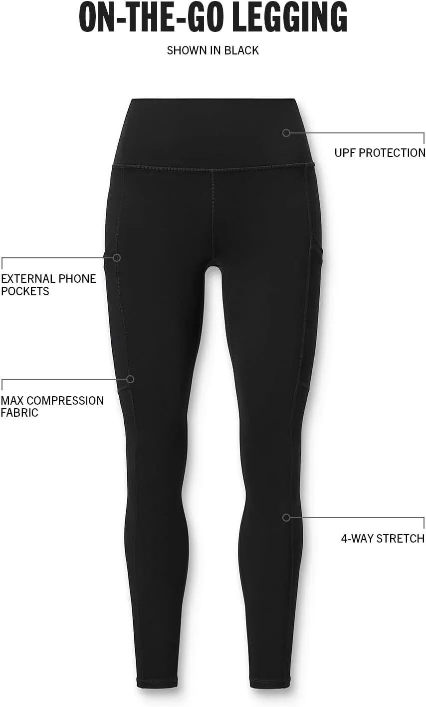 Fabletics Women's On-The-Go PowerHold High-Waisted Legging, Maximum Compression, Flattering