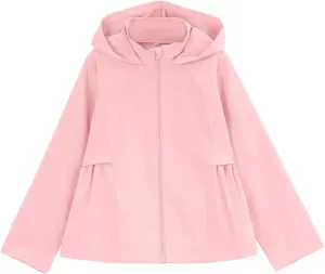 GERU Girls Lightweight Waterproof Hooded Raincoats Windbreakers Outdoor Hiking Trench Coat Jacket 3-12Y