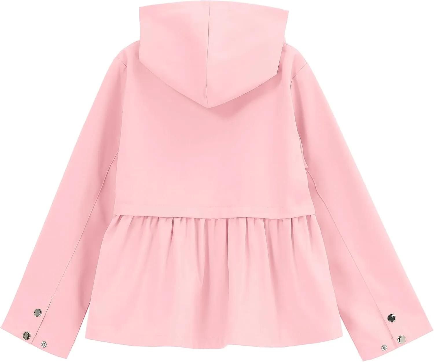 GERU Girls Lightweight Waterproof Hooded Raincoats Windbreakers Outdoor Hiking Trench Coat Jacket 3-12Y