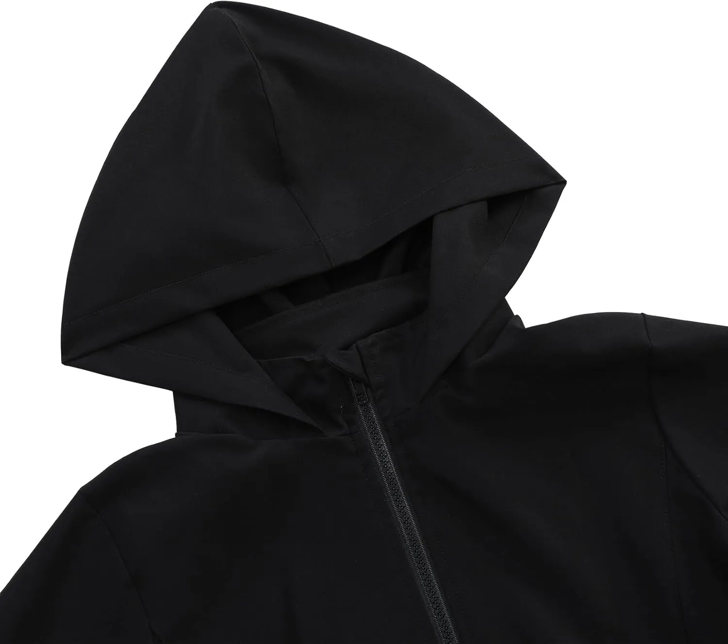 GERU Girls Lightweight Waterproof Hooded Raincoats Windbreakers Outdoor Hiking Trench Coat Jacket 3-12Y