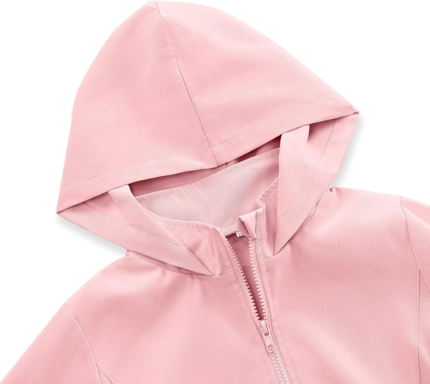 GERU Girls Lightweight Waterproof Hooded Raincoats Windbreakers Outdoor Hiking Trench Coat Jacket 3-12Y