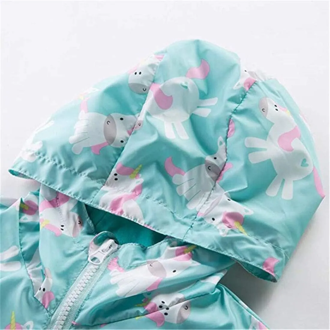 Girls Boys Rain Jackets Lightweight Waterproof Raincoat Outdoor Hooded Breathable Windbreakers for Kids