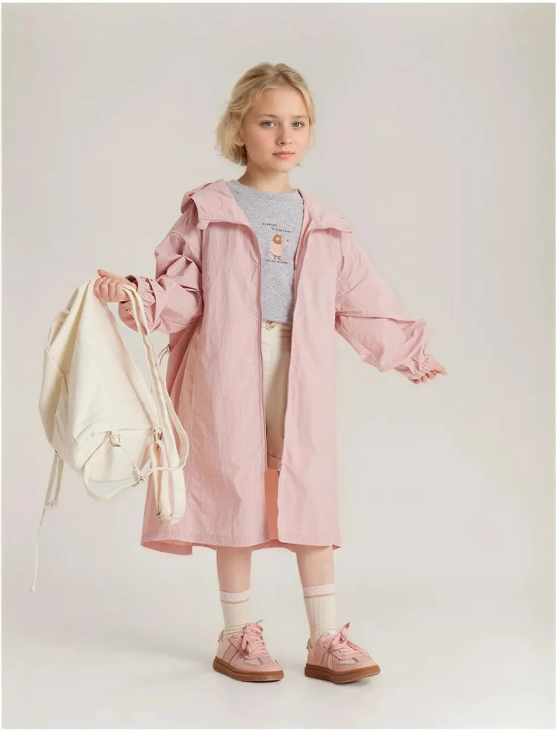 Girls Rain Jackets Waterproof Raincoat for Kids Lightweight Coats Hooded Windbreakers