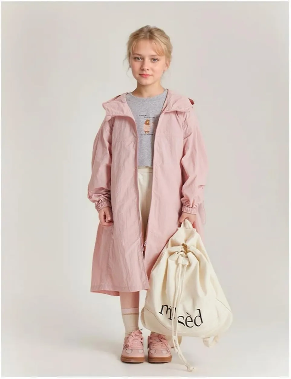 Girls Rain Jackets Waterproof Raincoat for Kids Lightweight Coats Hooded Windbreakers