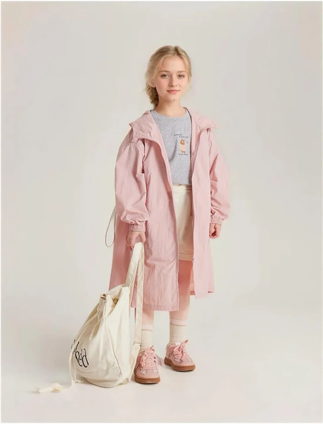 Girls Rain Jackets Waterproof Raincoat for Kids Lightweight Coats Hooded Windbreakers