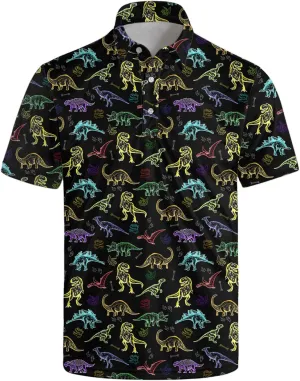 Golf Shirts for Men Funny Golf Polo Shirts Short Sleeve Polo Shirts Moisture Wicking Performance Golf Outfits