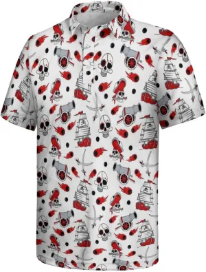 Golf Shirts for Men Funny Golf Polo Shirts Short Sleeve Polo Shirts Moisture Wicking Performance Golf Outfits