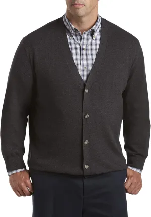 Harbor Bay by DXL Big and Tall V-Neck Cardigan Sweater