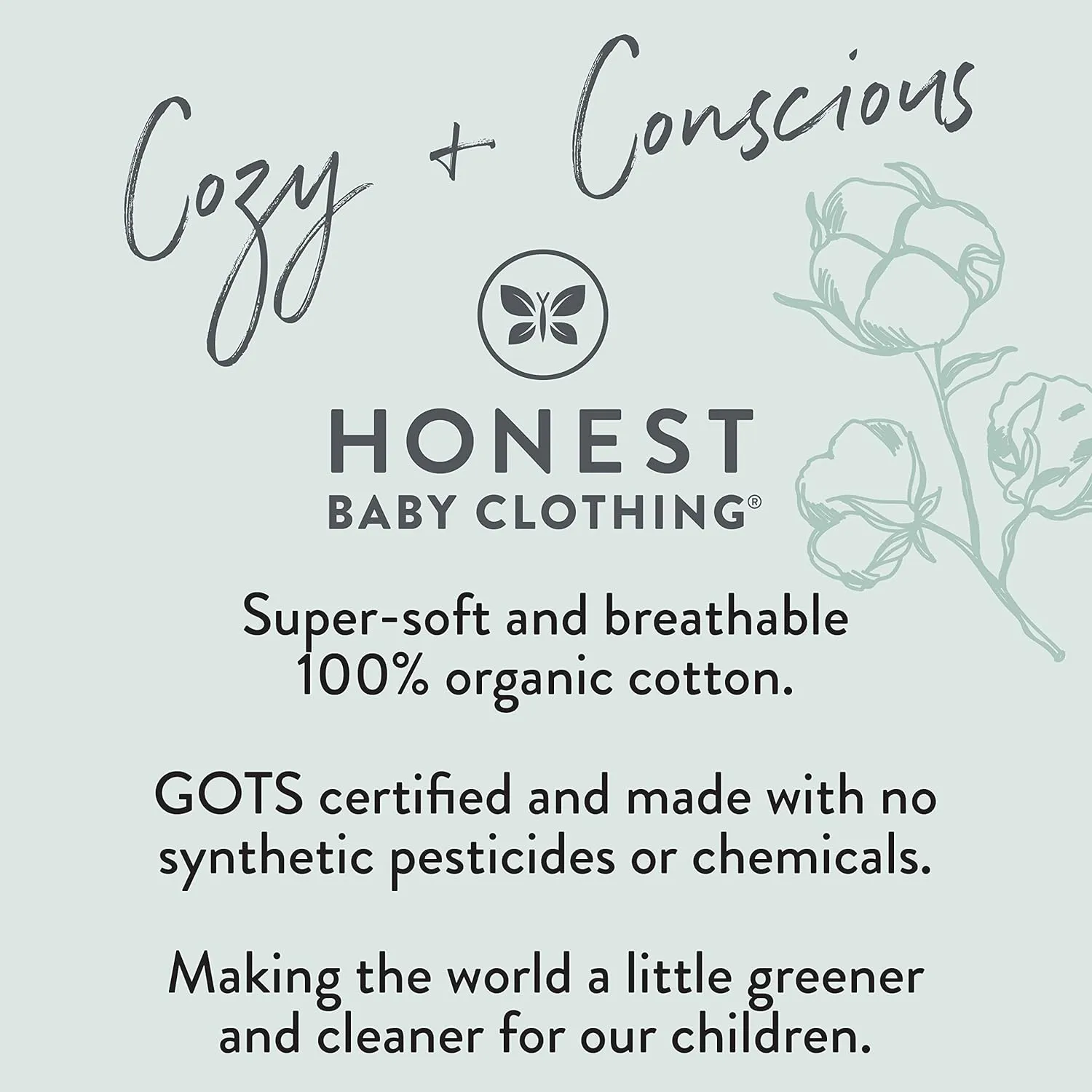 HonestBaby Baby Multipack Short Sleeve T-Shirts 100% Organic Cotton