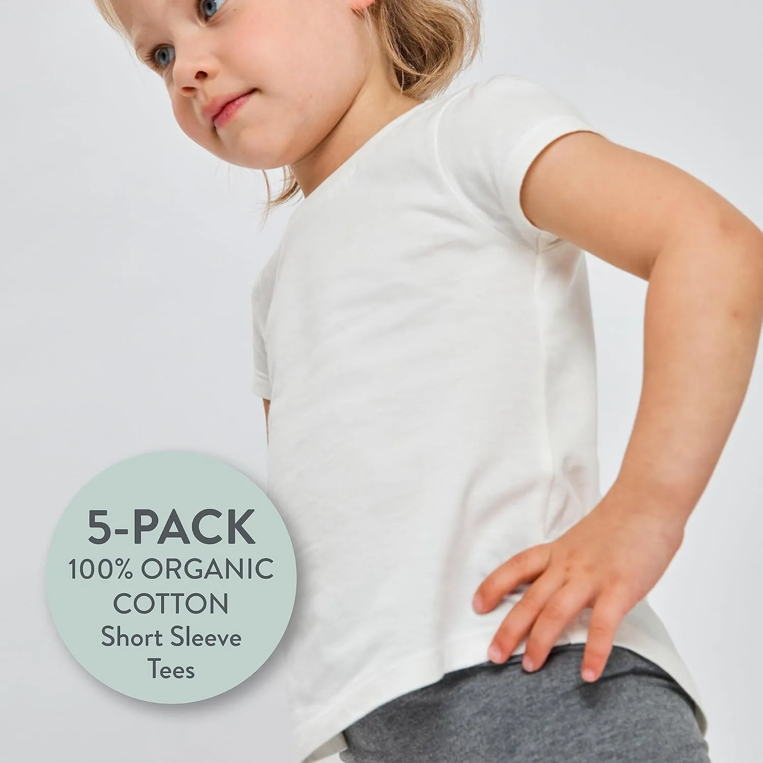 HonestBaby Baby Multipack Short Sleeve T-Shirts 100% Organic Cotton