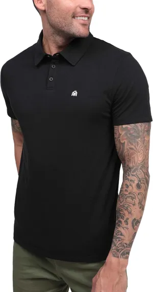 INTO THE AM Polo Shirts for Men - Comfortable Fit Collared Shirt Men S - 4XL Fitted Short Sleeve Classic Golf Shirts