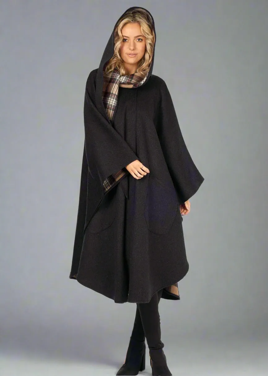 Jimmy Hourihan Wool Walking Cape | Charcoal