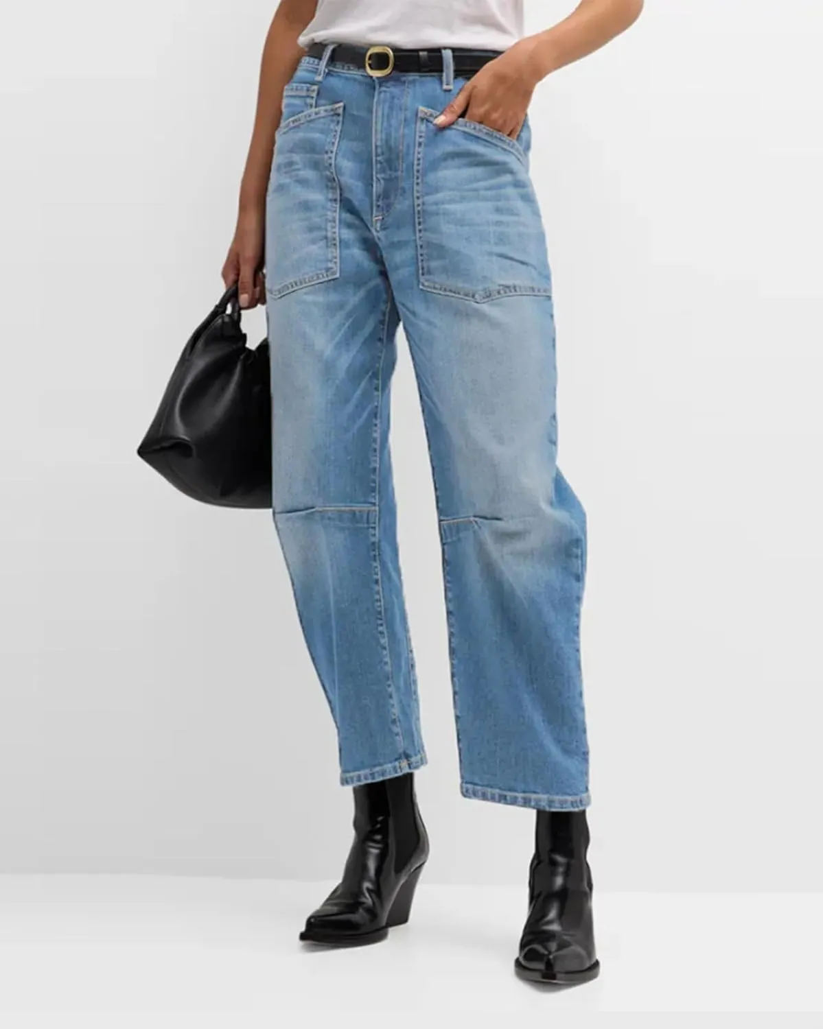 Kedera Women's Barrel Jeans Pants Straight Wide Leg Y2K Denim Pants Baggy Boyfriend Jeans with Pockets