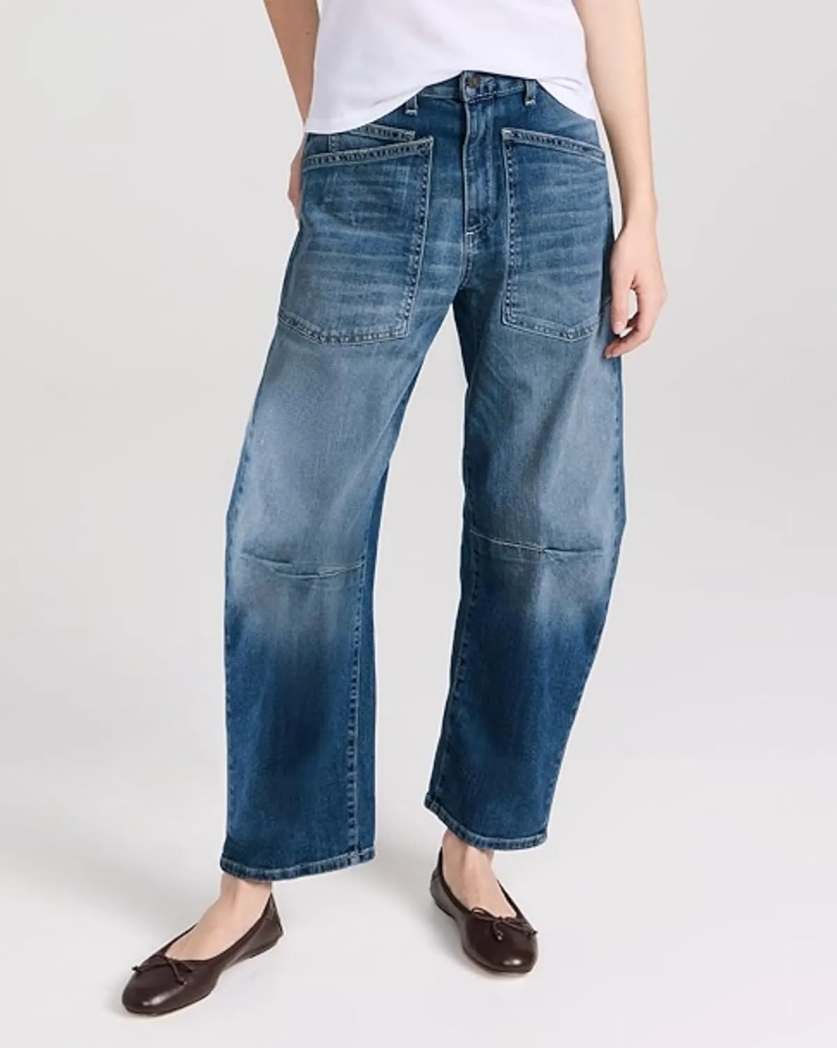 Kedera Women's Barrel Jeans Pants Straight Wide Leg Y2K Denim Pants Baggy Boyfriend Jeans with Pockets