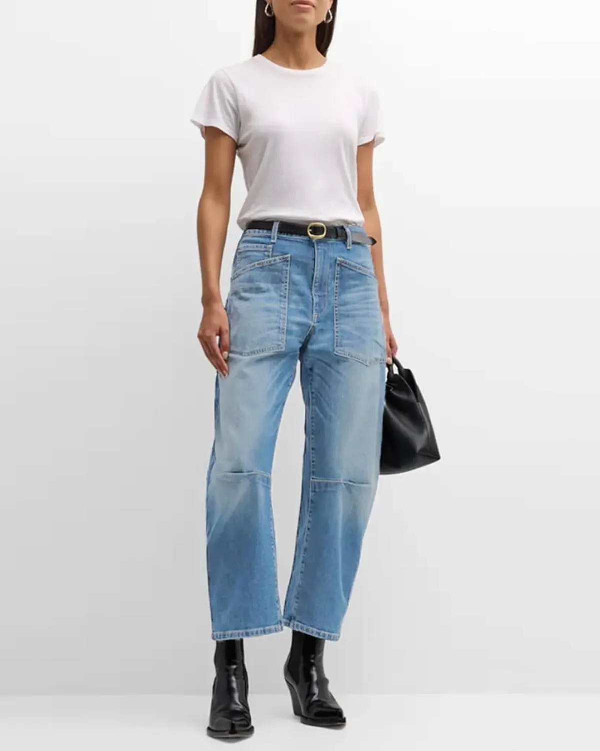 Kedera Women's Barrel Jeans Pants Straight Wide Leg Y2K Denim Pants Baggy Boyfriend Jeans with Pockets