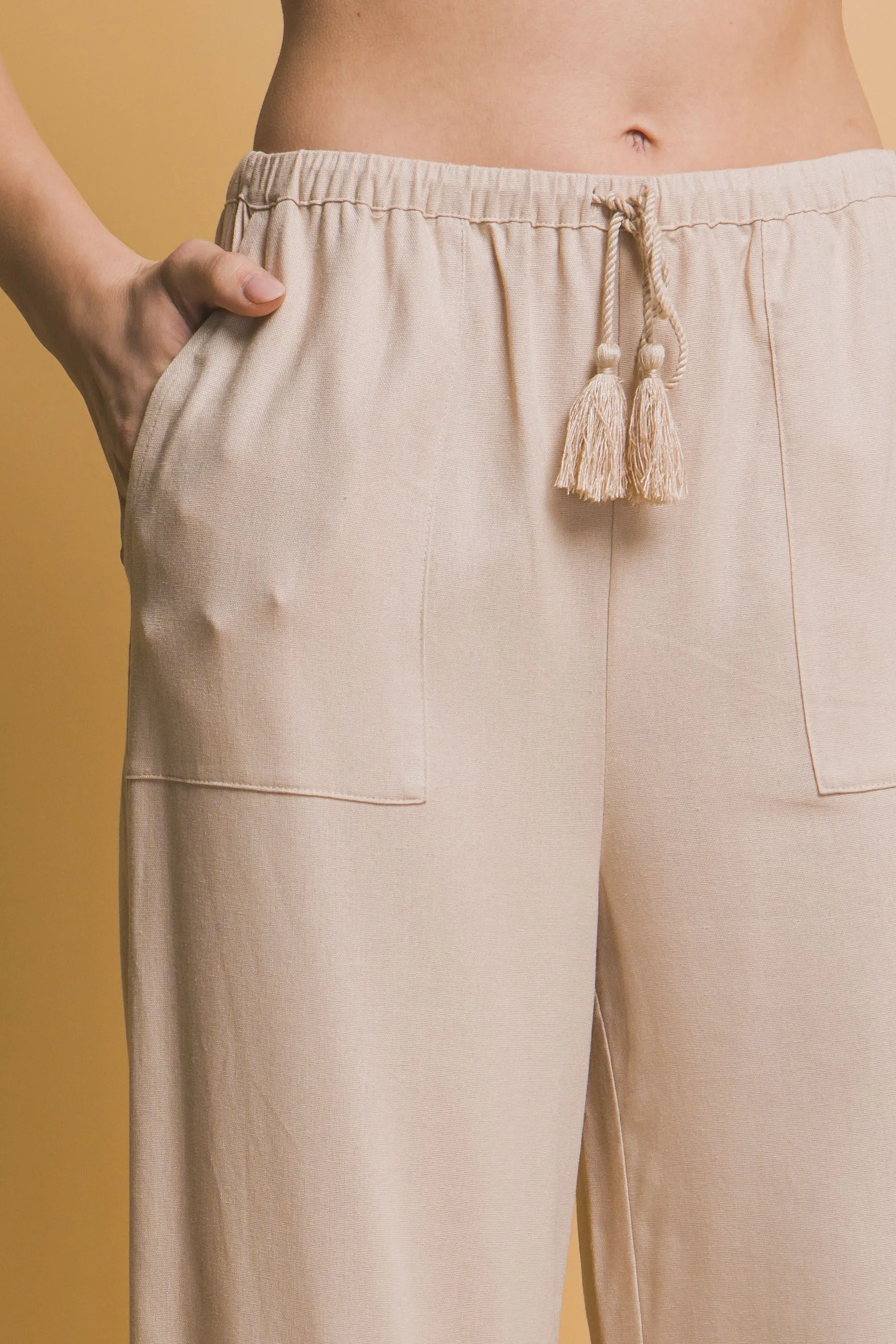Khaki Linen Pants
