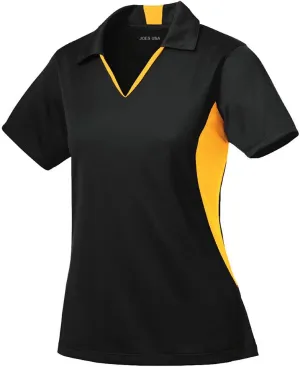 Ladies Moisture Wicking 2 Tone Micropique Golf Polos in Sizes XS-4XL