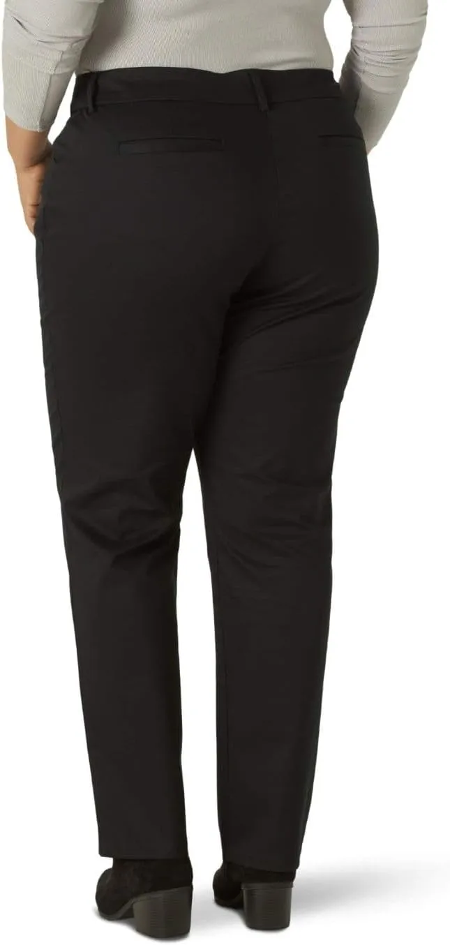 Lee Women's Plus Size Wrinkle Free Relaxed Fit Straight Leg Pant