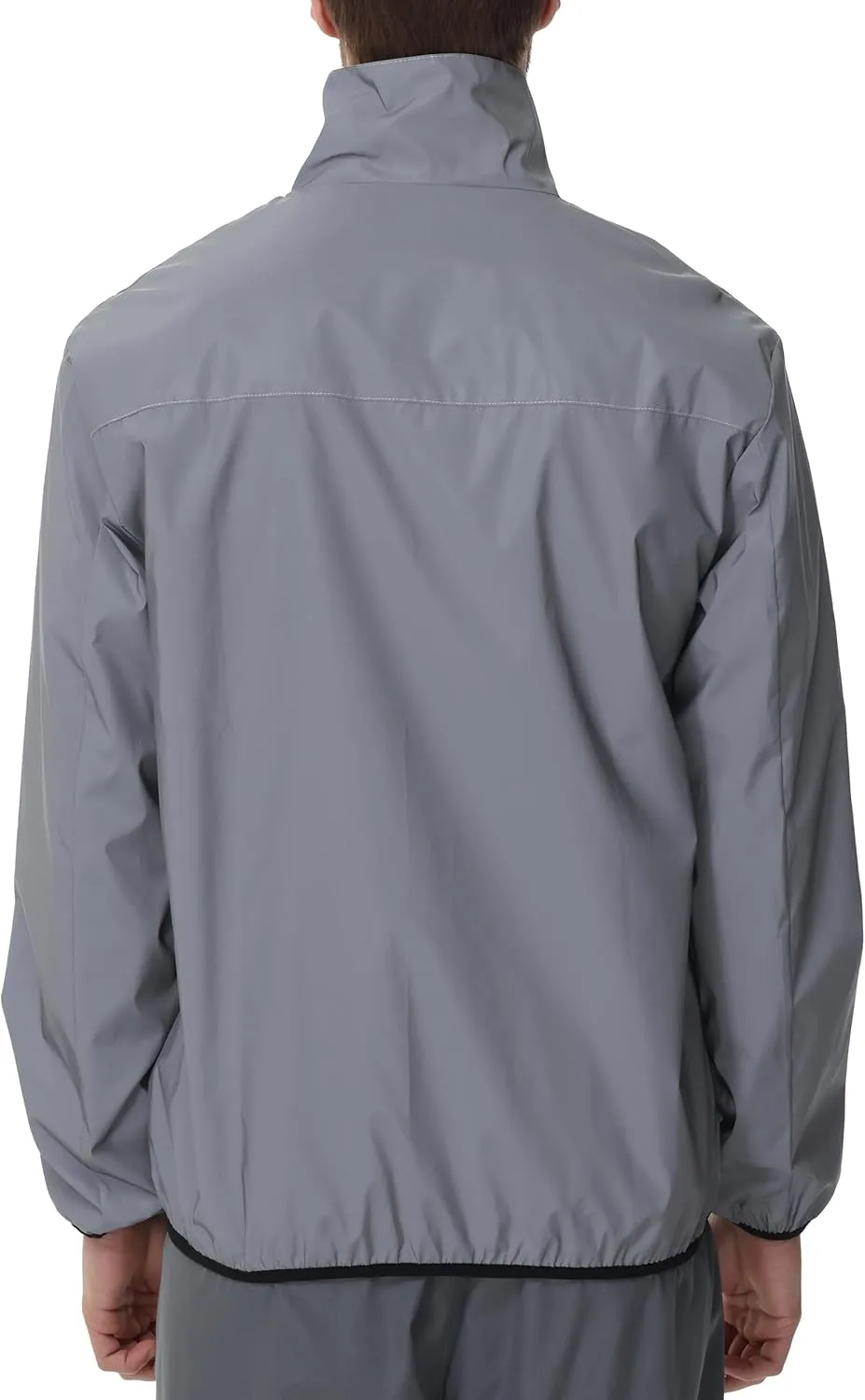 LZLRUN Mens Reflective Jacket Windbreakers Rave High Visibility Holographic Coat Outfit