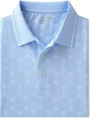 M MAELREG Mens Polo Shirts Short Sleeve Jacquard Performance Moisture Wicking Lightweight Casual Active Mens Golf Shirt