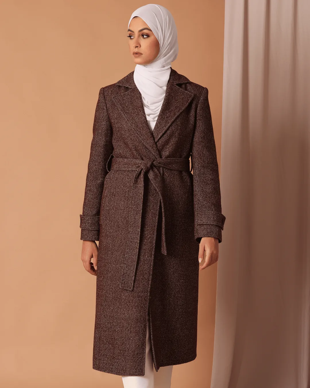 Manteau Marron Avec Ceinture
