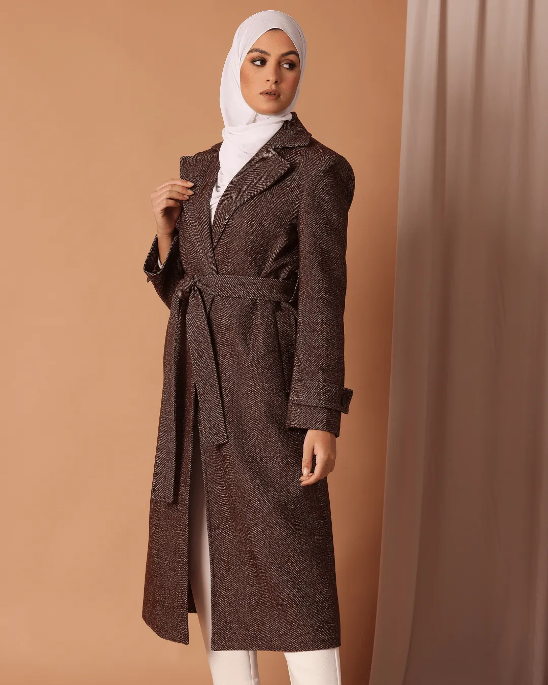 Manteau Marron Avec Ceinture