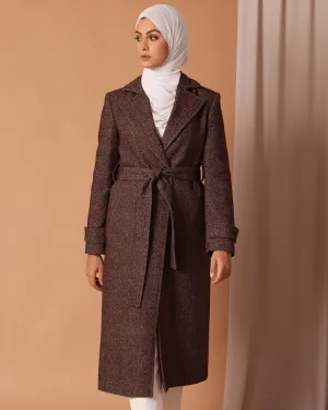 Manteau Marron Avec Ceinture