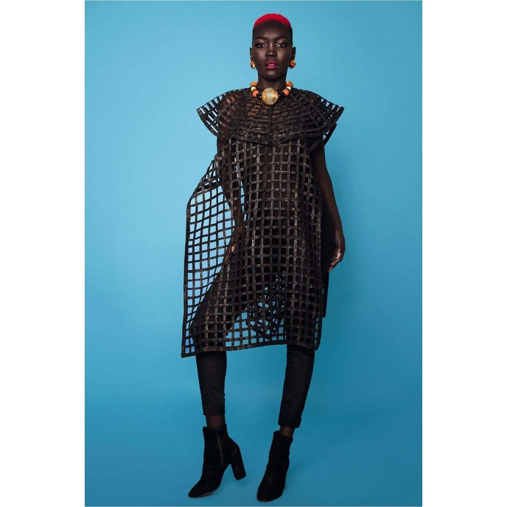 Mebolife laced Ankara convertible Cape/Top/ Scarf
