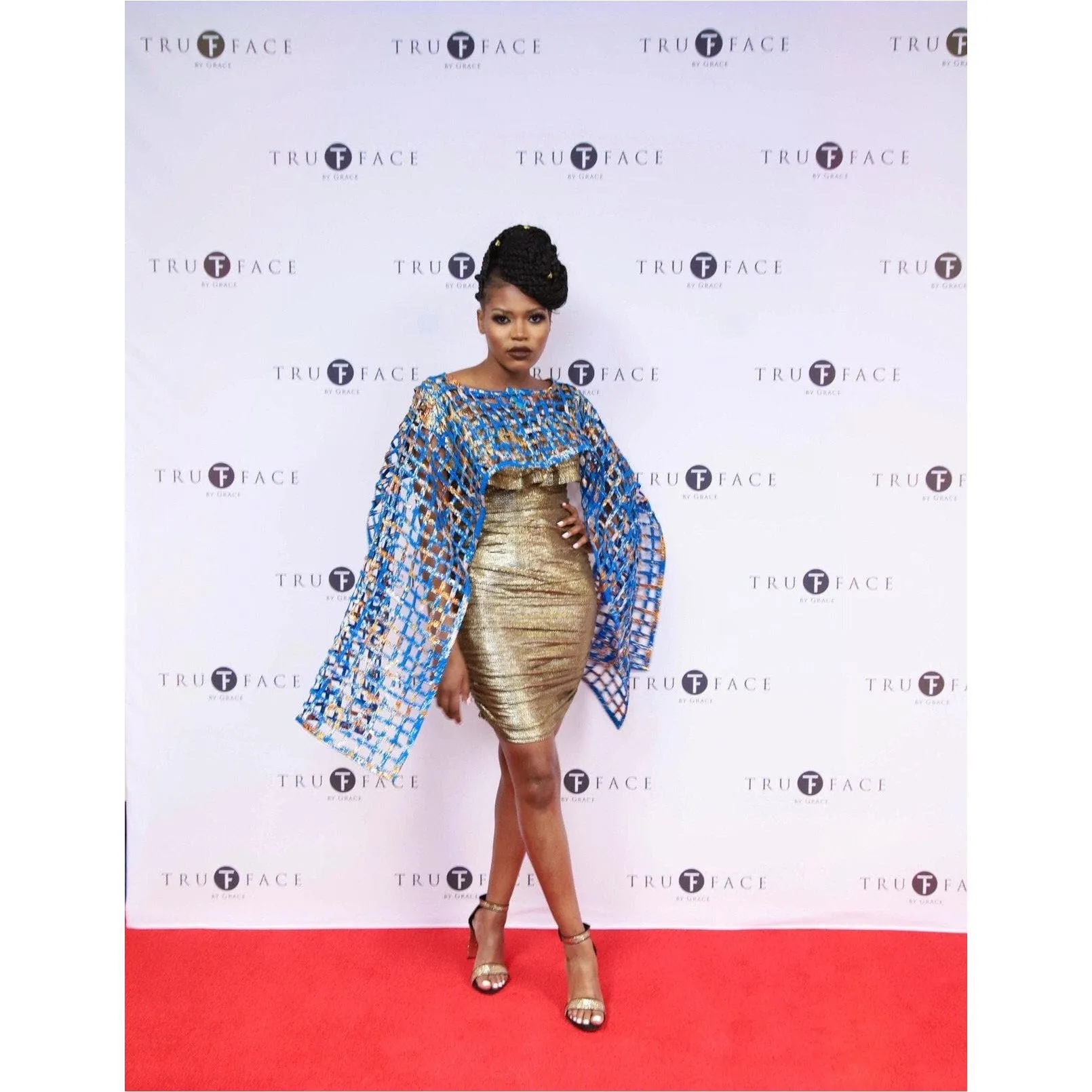 Mebolife laced Ankara convertible Cape/Top/ Scarf