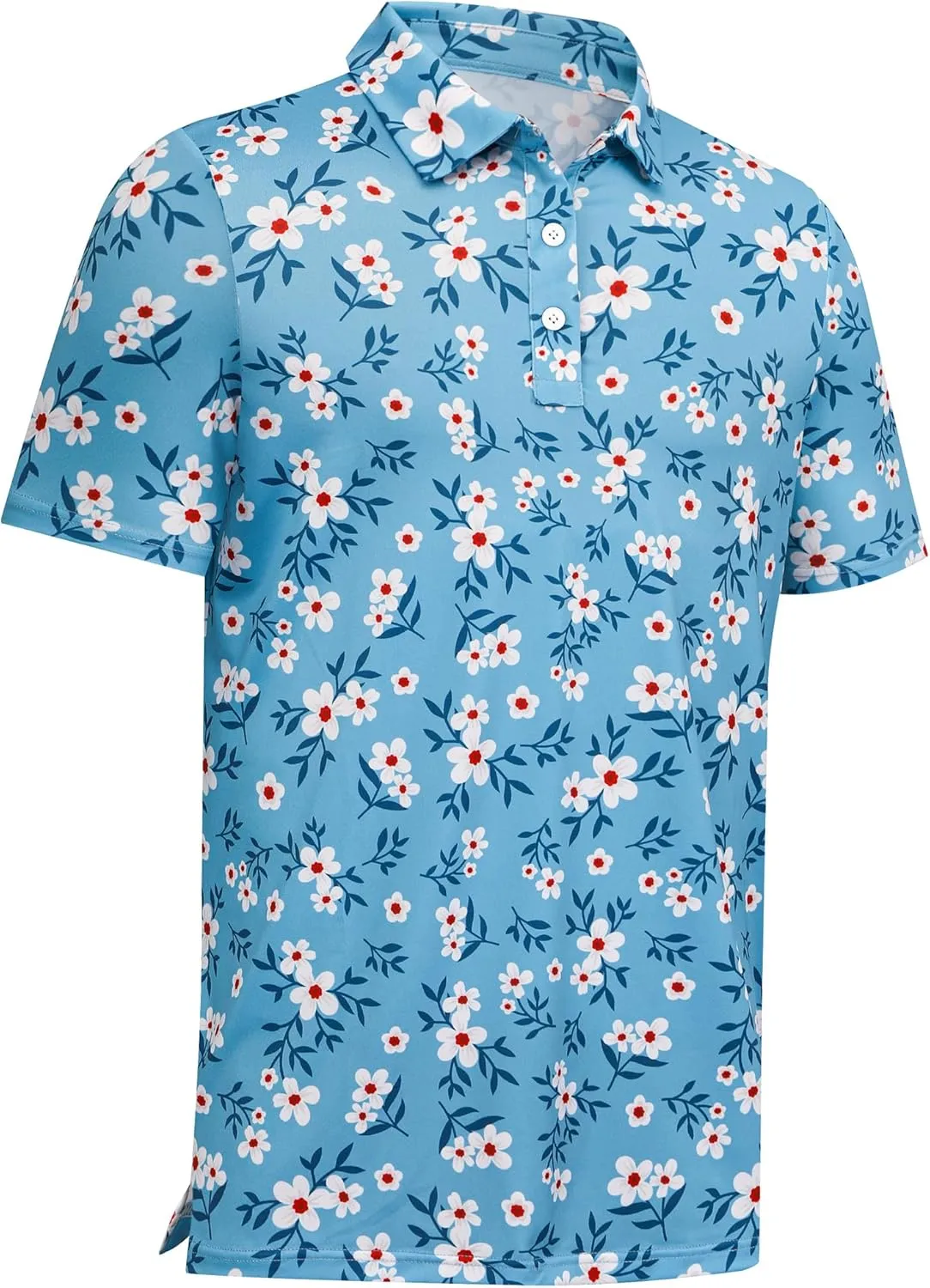 Men's Golf Shirts-Moisture Wicking Dry Fit Performance Recycled Polo Short Sleeve for Bussiness Casual Tennis