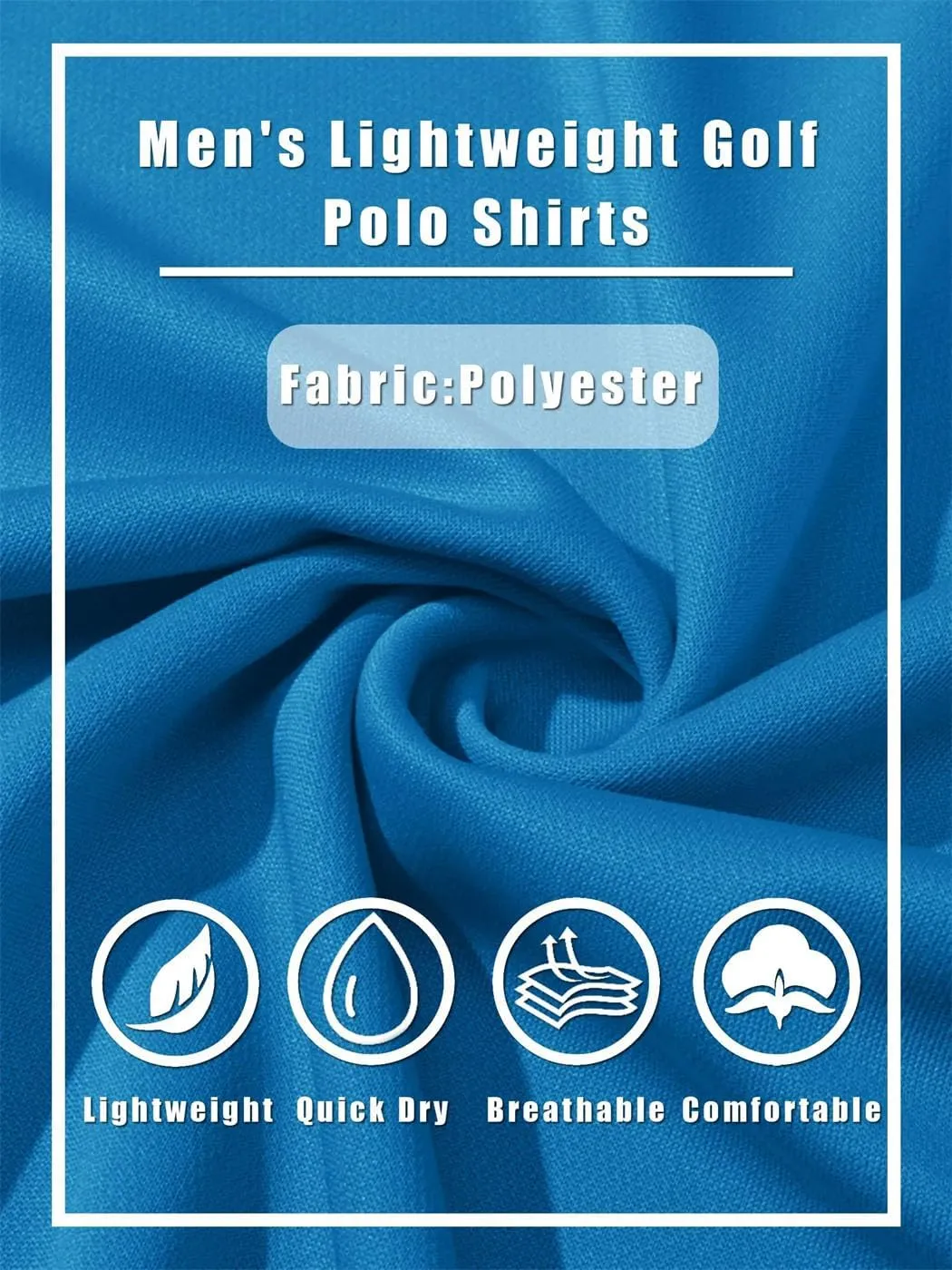 Men's Long Sleeve Polo Shirts Quick Dry Breathable Sports Casual T-Shirts Summer Work Pullover Tops