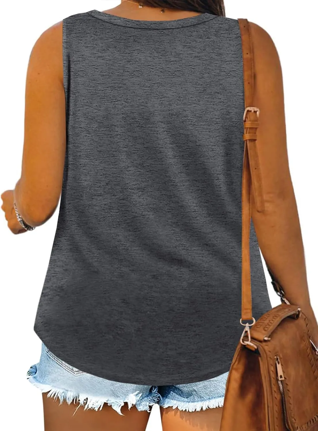 Plus Size Tank Top for Women Sun Salt Sea Letter Graphic Printed Sleeveless Loose Casual Tunics Shirts